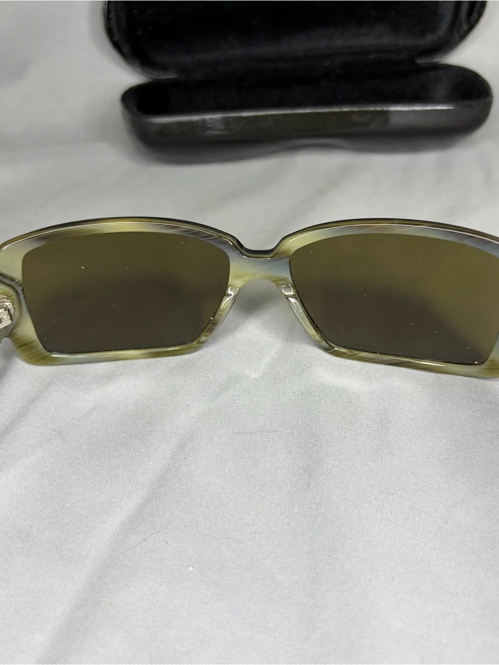 Chanel Unisex Green Brown Sunglasses - Picture 6 of 10